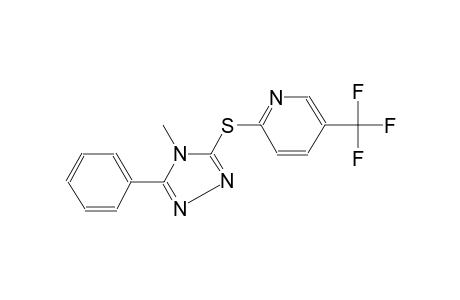 4-methyl-5-phenyl-4H-1,2,4-triazol-3-yl 5-(trifluoromethyl)-2-pyridinyl sulfide