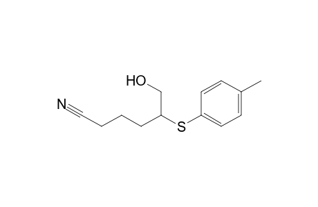 Hexanenitrile, 6-hydroxy-5-[(4-methylphenyl)thio]-