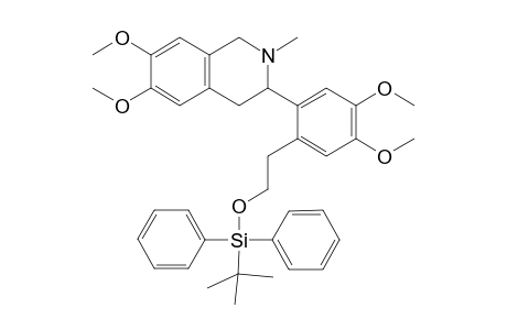 3-[2-(2-t-Butyldiphenylsiloxyethyl)-4,5-dimethoxyphenyl]-6,7-dimethoxy-N-methyltetrahydroisoquinoline