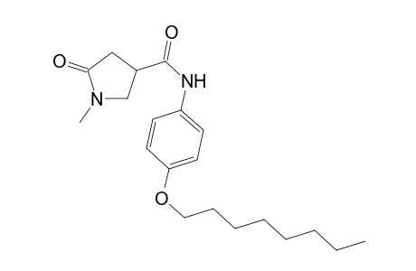 3-Pyrrolidinecarboxamide, 1-methyl-N-[4-(octyloxy)phenyl]-5-oxo-