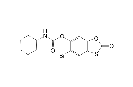 Carbamic acid, N-cyclohexyl-, (5-bromo-2-oxo-1,3-benzoxathiol-5-yl) ester