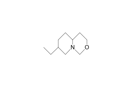 trans-(H-7,H-4A)-7-Ethyl-perhydro-pyrido(1,2-C)(1,3)oxazine
