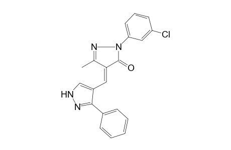 2-(3-Chloro-phenyl)-5-methyl-4-(3-phenyl-1H-pyrazol-4-ylmethylene)-2,4-dihydro-pyrazol-3-one