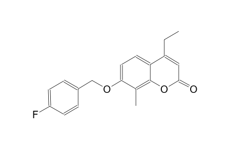 2H-1-benzopyran-2-one, 4-ethyl-7-[(4-fluorophenyl)methoxy]-8-methyl-