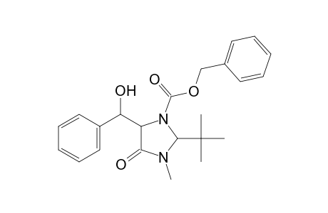 Benzyl 2-tert-butyl-5-[hydroxy(phenyl)methyl]-3-methyl-4-oxo-1-imidazolidinecarboxylate