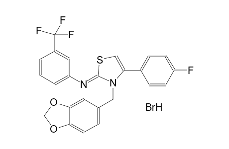 benzenamine, N-[(2Z)-3-(1,3-benzodioxol-5-ylmethyl)-4-(4-fluorophenyl)thiazolylidene]-3-(trifluoromethyl)-, monohydrobromide