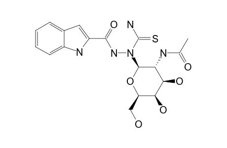 2-(2-ACETAMIDO-2-DEOXY-BETA-D-GLUCOPYRANOSYL)-1-(1H-INDOL-2-YL-CARBONYL)-THIOSEMICARBAZIDE