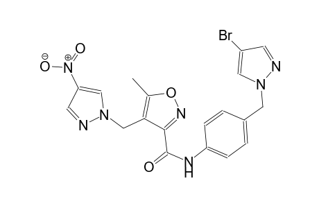 N-{4-[(4-bromo-1H-pyrazol-1-yl)methyl]phenyl}-5-methyl-4-[(4-nitro-1H-pyrazol-1-yl)methyl]-3-isoxazolecarboxamide