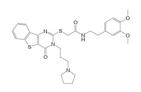 N-[2-(3,4-dimethoxyphenyl)ethyl]-2-({4-oxo-3-[3-(1-pyrrolidinyl)propyl]-3,4-dihydro[1]benzothieno[3,2-d]pyrimidin-2-