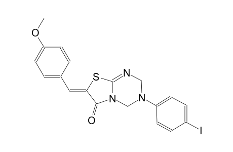 (7Z)-3-(4-iodophenyl)-7-(4-methoxybenzylidene)-3,4-dihydro-2H-[1,3]thiazolo[3,2-a][1,3,5]triazin-6(7H)-one