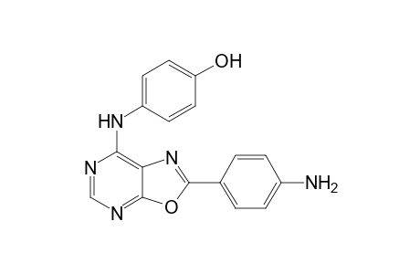 4-[[2-(4-aminophenyl)-7-oxazolo[5,4-d]pyrimidinyl]amino]phenol