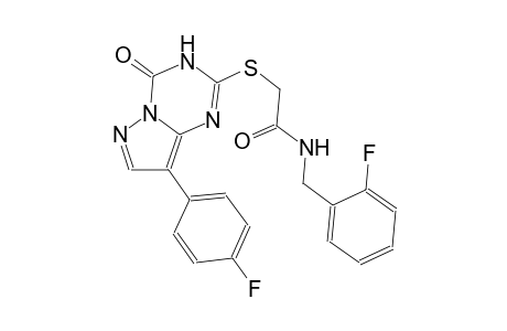 acetamide, 2-[[8-(4-fluorophenyl)-3,4-dihydro-4-oxopyrazolo[1,5-a][1,3,5]triazin-2-yl]thio]-N-[(2-fluorophenyl)methyl]-