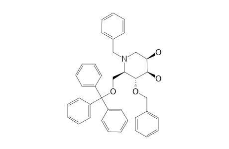 (+)-(3R,4R,5R,6R)-1-BENZYL-5-(BENZYLOXY)-6-[(TRITYLOXY)-METHYL]-PIPERIDINE-3,4-DIOL