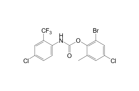 4-chloro-2-(trifluoromethyl)carbanilic acid, 6-bromo-4-chloro-o-tolyl ester