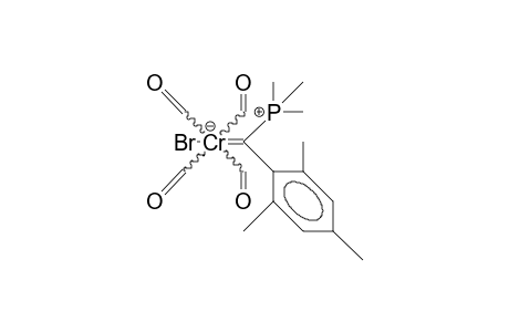 trans-Bromo-tetracarbonyl-(2,4,6-trimethyl-A-trimethylphosphoranylidene-benzyl) chromium