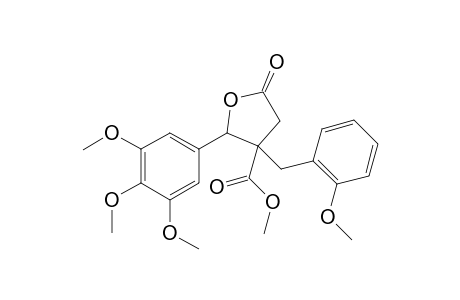 Methyl 3-(2-methoxybenzyl)-5-oxo-2-(3,4,5-trimethoxyphenyl)tetrahydrofuran-3-carboxylate