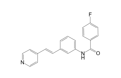Benzamide, 4-fluoro-N-[3-[2-(4-pyridinyl)ethenyl]phenyl]-