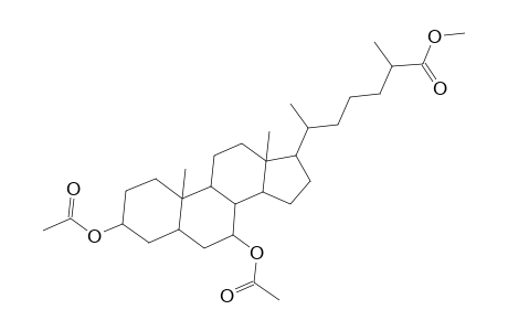 Cholestan-26-oic acid, 3,7-bis(acetyloxy)-, methyl ester, (3.alpha.,5.beta.,7.alpha.)-