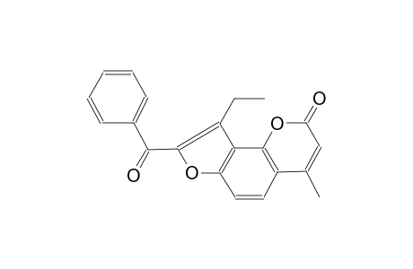 2H-furo[2,3-h][1]benzopyran-2-one, 8-benzoyl-9-ethyl-4-methyl-