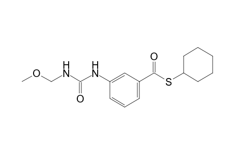 Benzenecarbothioic acid, 3-[[(methoxymethylamino)carbonyl]amino]-, S-cyclohexyl ester