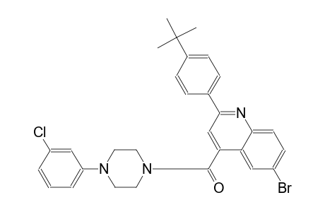 6-bromo-2-(4-tert-butylphenyl)-4-{[4-(3-chlorophenyl)-1-piperazinyl]carbonyl}quinoline