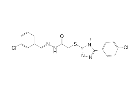 N'-[(E)-(3-chlorophenyl)methylidene]-2-{[5-(4-chlorophenyl)-4-methyl-4H-1,2,4-triazol-3-yl]sulfanyl}acetohydrazide
