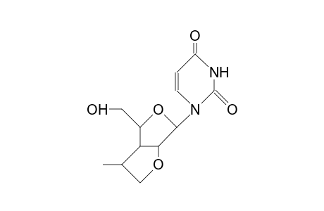 1-(3-Deoxy-3-C,2-O-<1-methyl-ethylene>-B-D-lyxofuranosyl)-uracil