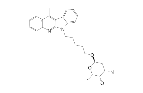 (2S,3S,4S,6R)-4-amino-2-methyl-6-[5-(11-methylindolo[2,3-b]quinolin-6-yl)pentoxy]oxan-3-ol