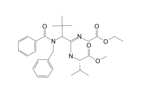 METHYL-2-[[2-(BENZOYL-N-BENZYLAMINO)-N-ETHOXYCARBONYLMETHYL-(S/R)-3,3-DIMETHYL-BUTYRIMIDOYL]-AMINO]-(2S)-3-METHYLBUTYRATE;MAJOR-DIASTEREOMER
