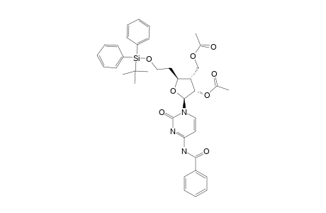 N4-BENZOYL-1-[(2R,3R,4R,5R)-3-ACETOXY-4-ACETOXYMETHYL-5-(2-TERT.-BUTYLDIPHENYLSILYLOXYETHYL)-TETRAHYDROFURAN-2-YL]-CYTOSINE