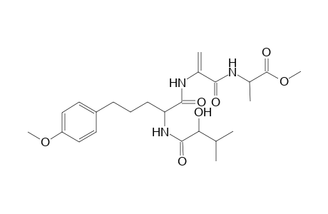 2-((1-(1-(1-hydroxy-2-methylpropyl)carbonylamino)4-(4-methoxyphenyl)butyl)carbonylamino)ethenyl)carbonylamino)propanoic acid methyl ester