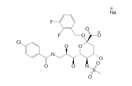 SODIUM_((2,3-DIFLUOROBENZYL)-5-METHYLSULFONAMIDO-9-(4-CHLOROBENZAMIDO)-3,5,9-TRIDEOXY-D-GLYCERO-ALPHA-D-GALACTO-2-NONULOPYRANOSID)-ONATE