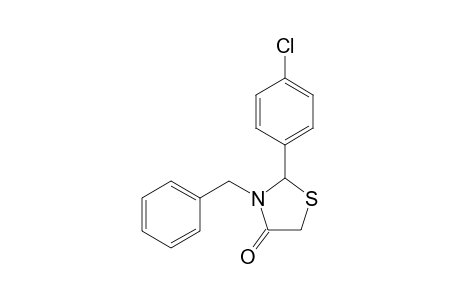 (+/-)-3-Benzyl-2-(4-chlorophenyl)thiazolidin-4-one