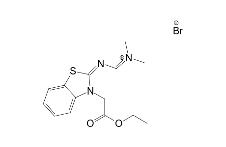 N2,N2-Dimethyl-N1-[3-(ethoxycarbonylmethyl)benzothiazol-2-ylidene]amidinium bromide