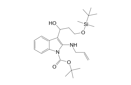 t-Butyl 2-[(prop-2'-enyl)amino]-3-[(t-butyldimethylsilyl)oxy]-1-hydroxypropyl]-indole-1-carboxylate