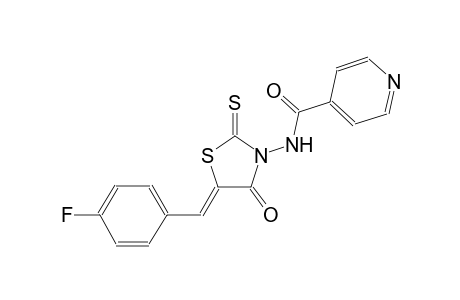 N-[(5Z)-5-(4-fluorobenzylidene)-4-oxo-2-thioxo-1,3-thiazolidin-3-yl]isonicotinamide