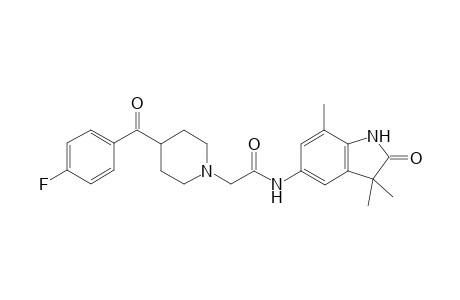 2-[4-(4-fluorobenzoyl)-1-piperidyl]-N-(3,3,7-trimethyl-2-oxo-indolin-5-yl)acetamide