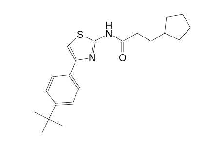 N-[4-(4-tert-butylphenyl)-1,3-thiazol-2-yl]-3-cyclopentylpropanamide