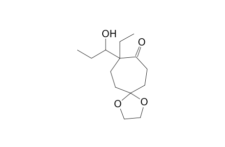 9-(1-Hydroxypropyl)-9-ethyl-1,4-dioxospiro[4.6]undecan-8-one