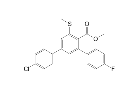 4-(4-chlorophenyl)-2-(4-fluorophenyl)-6-(methylthio)benzoic acid methyl ester