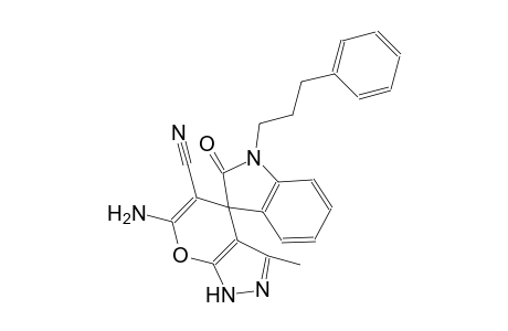 6'-amino-3'-methyl-2-oxo-1-(3-phenylpropyl)-1'H-spiro[indoline-3,4'-pyrano[2,3-c]pyrazole]-5'-carbonitrile