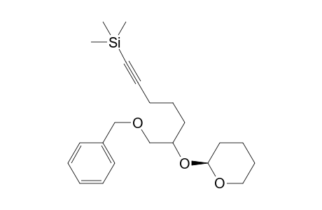 ((S)-7-benzyloxy-6-(tetrahydro-2H-pyran-2-yloxy)hept-1-ynyl)trimethylsilane