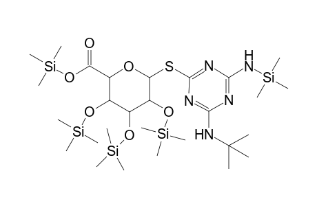 .beta.-D-Glucopyranosiduronic acid, 4-[(1,1-dimethylethyl)amino]-6-[(trimethylsilyl)amino]-1,3,5-triazin- 2-yl 1-thio-2,3,4-tris-O-(trimethylsilyl)-, trimethylsilyl ester