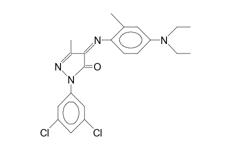1-(3,5-Dichloro-phenyl)-4-(4-N,N-diethylamino-2-tolylimino)-3-methyl-2-pyrazolin-5-one