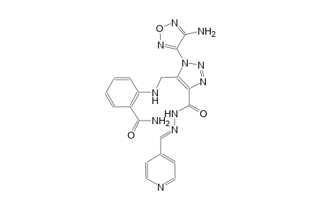 2-{[(1-(4-amino-1,2,5-oxadiazol-3-yl)-4-{[(2E)-2-(4-pyridinylmethylene)hydrazino]carbonyl}-1H-1,2,3-triazol-5-yl)methyl]amino}benzamide