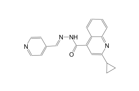 2-cyclopropyl-N'-[(E)-4-pyridinylmethylidene]-4-quinolinecarbohydrazide