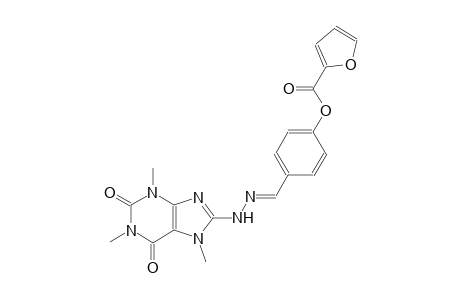4-{(E)-[2-(1,3,7-trimethyl-2,6-dioxo-2,3,6,7-tetrahydro-1H-purin-8-yl)hydrazono]methyl}phenyl 2-furoate