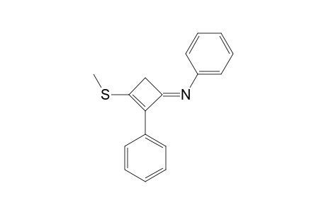 N-[3-(METHYLTHIO)-2-PHENYL-2-CYCLOBUTYLIDENE]-ANILINE