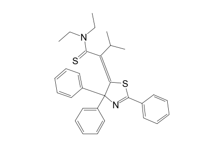 Butanethioamide, N,N-diethyl-3-methyl-2-(2,4,4-triphenyl-5(4H)-thiazolylidene)-, (E)-