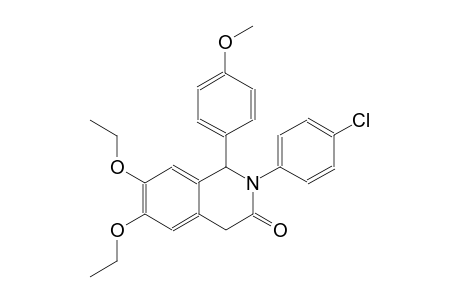 2-(4-chlorophenyl)-6,7-diethoxy-1-(4-methoxyphenyl)-1,4-dihydro-3(2H)-isoquinolinone